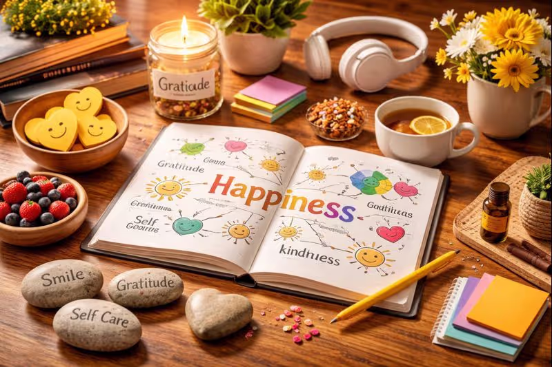 Happiness and gratitude practices.