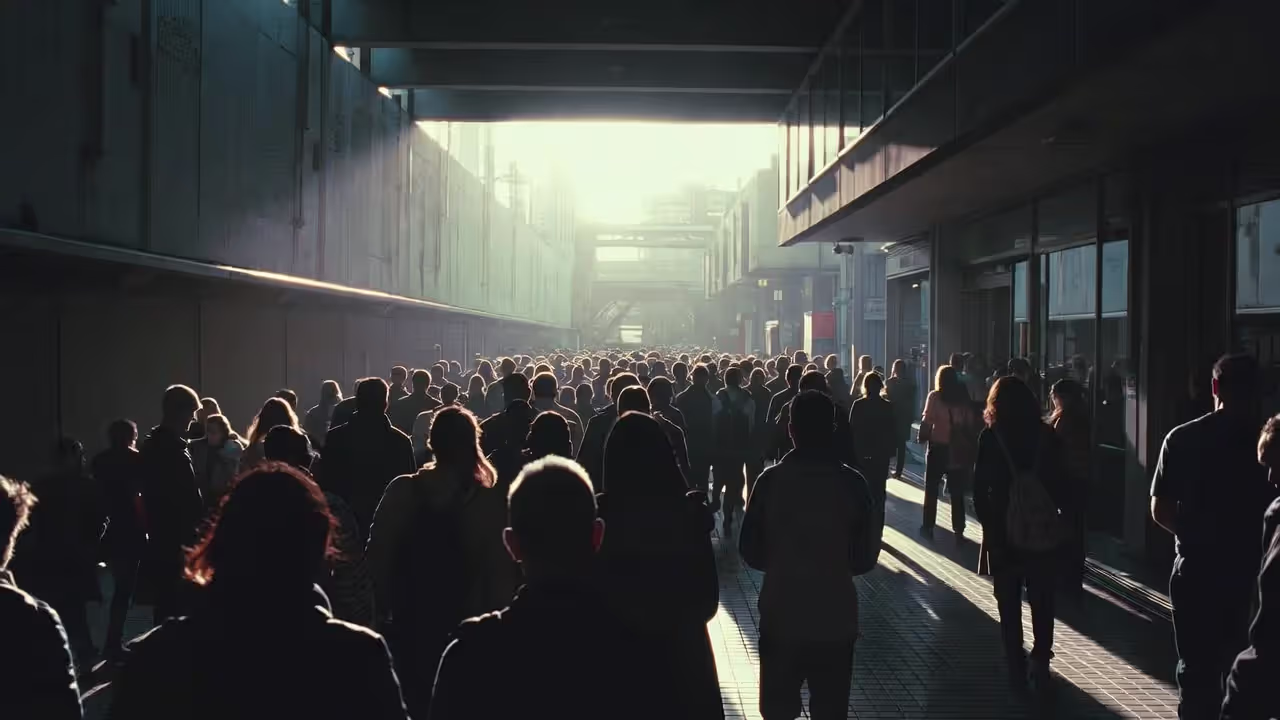 Crowded environment triggering panic